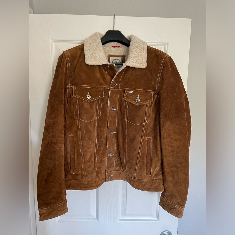 Iron and Resin Open Road Suede Jacket Cognac Large